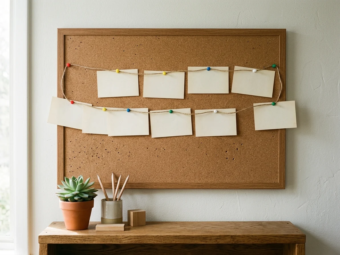 A planning board with blank cards for tracking travel requirements